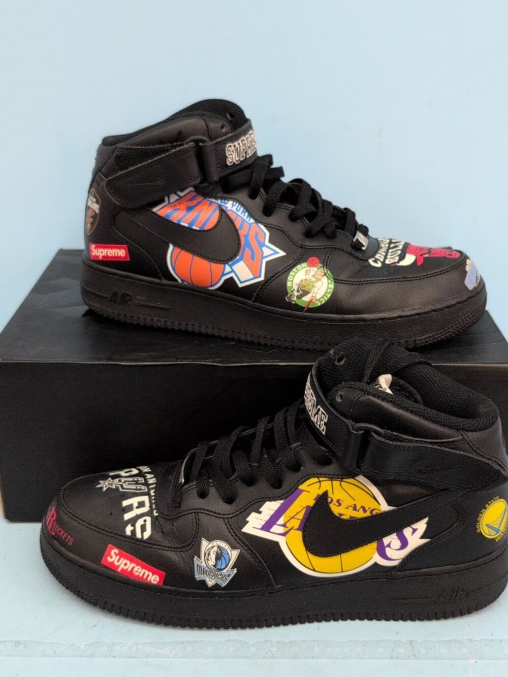 Nike Air Force 1 Mid ‘07 Supreme x NBA Sneakers Men's Shoes US 11 Black